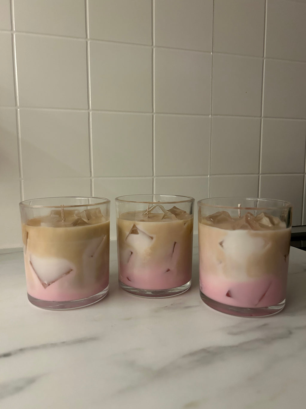 Iced cherry chai latte candle
