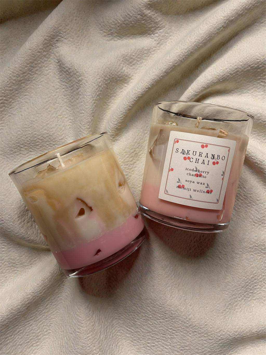 Iced cherry chai latte candle