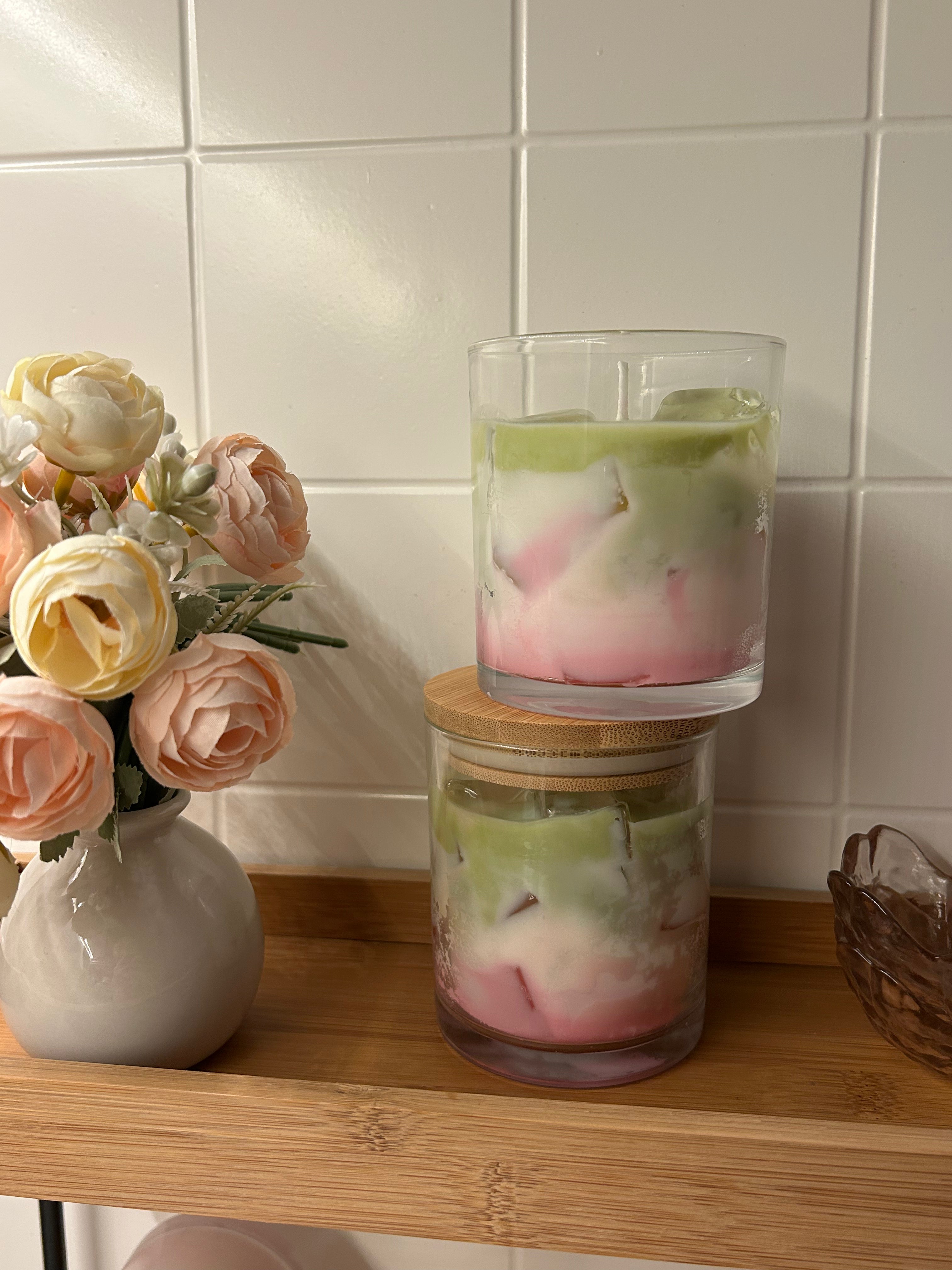 Iced Sakura Matcha Latte Candle - 10oz
